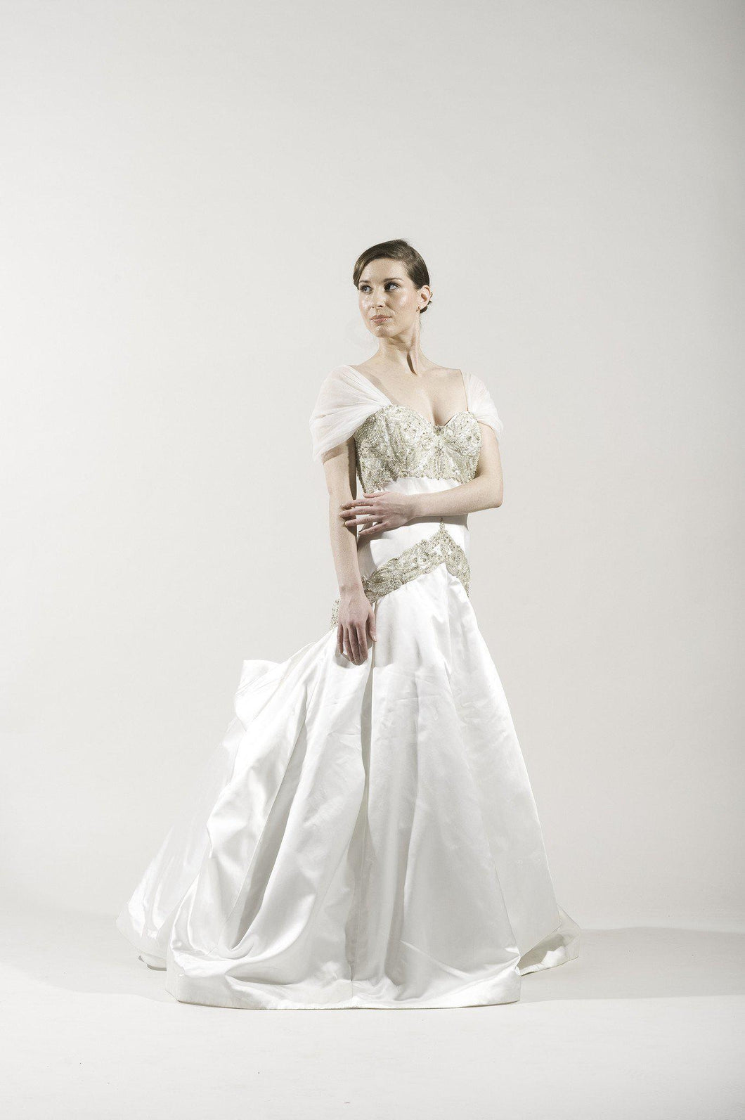 Kenneth Pool 'Alencon' Silk Gown - Kenneth Pool - Nearly Newlywed Bridal Boutique - 1