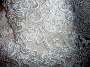 Allure Bridals '2750' size 10 used wedding dress close up of fabric