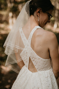 Eugenia 'Joy' size 2 used wedding dress back view on bride