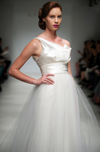 Load image into Gallery viewer, Amsale &#39;Parker&#39; One-Shoulder Wedding Dress - Amsale - Nearly Newlywed Bridal Boutique - 3
