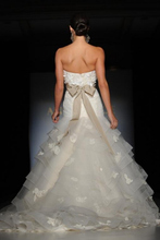 Load image into Gallery viewer, Anne Barge Devereaux Ball Gown with 3D Flowers Wedding Dress - Anne Barge - Nearly Newlywed Bridal Boutique - 3
