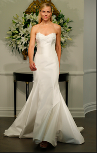 Romona Keveza 'Legends' size 8 used wedding dress front view on model