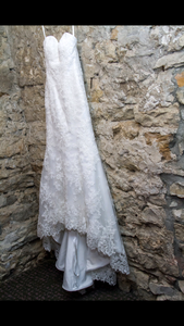 Private Collection 'Fit and Flare' size 4 used wedding dress front view 