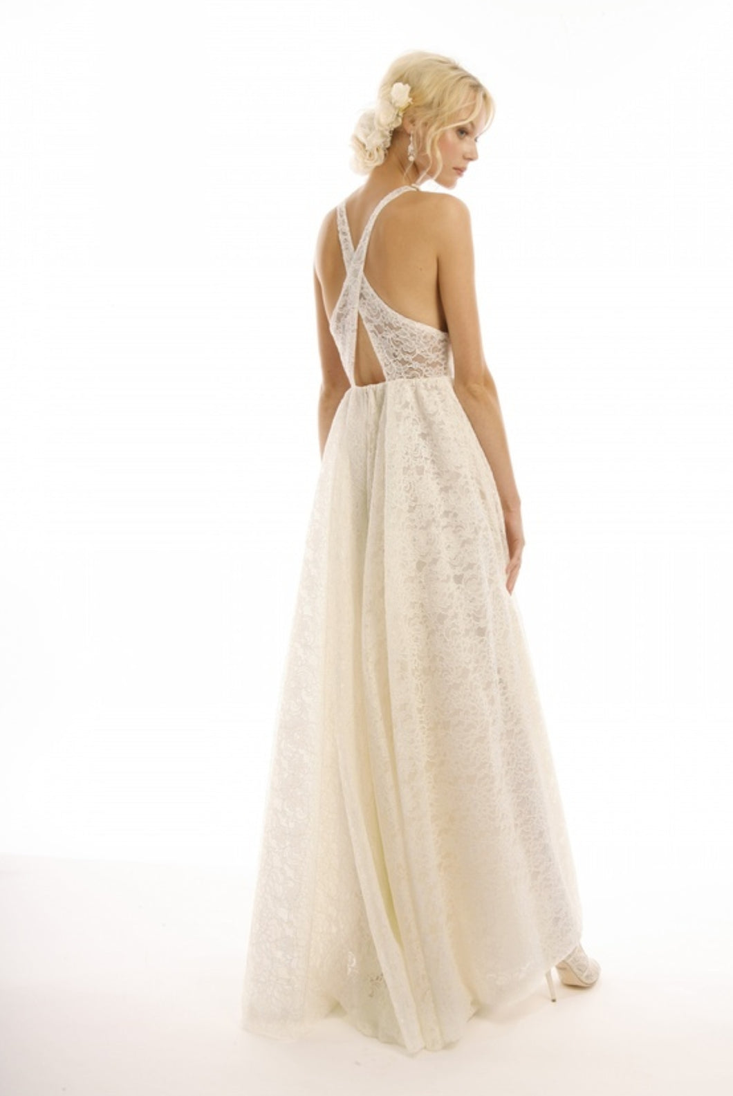Eugenia 'Joy' size 2 used wedding dress back view on model