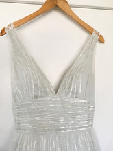 Load image into Gallery viewer, Angel Sanchez &#39;Something Blue&#39; size 4 used wedding dress front view on hanger
