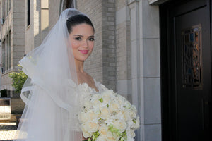 Amalia Carrara Style 305 with custom veil - eve of milady - Nearly Newlywed Bridal Boutique - 7