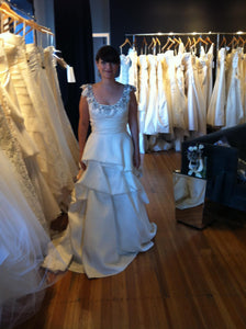 Monique Lhuillier Rihanna Sleeveless Pickup Wedding Dress - Monique Lhuillier - Nearly Newlywed Bridal Boutique - 4