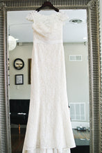 Load image into Gallery viewer, Amy Kuschel &#39;Babe&#39; size 10 sample wedding dress front view on hanger
