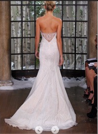 Ines Di Santo 'Zabize' size 4 used wedding dress back view on model