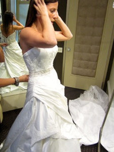 Simone Carvalli 90148 Strapless Wedding Dress - Simone Carvalli - Nearly Newlywed Bridal Boutique - 4