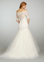 Load image into Gallery viewer, Jim Hjelm 3/4 Sleeve Lace &amp; Tulle Ball Gown - Jim Hjelm - Nearly Newlywed Bridal Boutique - 2
