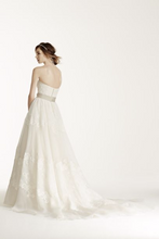 Load image into Gallery viewer, Melissa Sweet &#39;251001&#39; size 14 sample wedding dress back view on model
