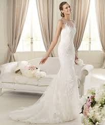 Pronovias Distel Bateau Neckline Wedding Dress - Pronovias - Nearly Newlywed Bridal Boutique - 4