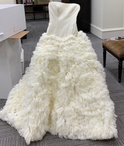 Vera Wang 'Eleanor' size 2 used wedding dress front view on hanger