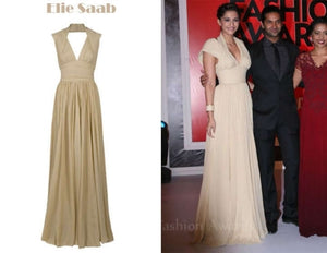 Elie Saab Halter Neck Pleated Silk Gown - Elie Saab - Nearly Newlywed Bridal Boutique - 2