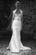 Load image into Gallery viewer, Elizabeth Fillmore &#39;Amelia&#39; Ivory Silk &amp; Lace Wedding Dress - Elizabeth Fillmore - Nearly Newlywed Bridal Boutique - 1
