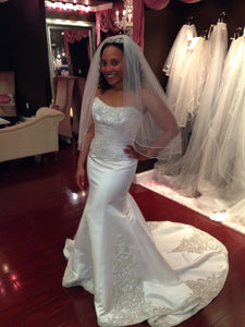 Winnie Couture 'Constance' Satin Pearl - Winnie Couture - Nearly Newlywed Bridal Boutique - 1