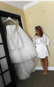 Badgley Mischka Tori Ball Gown Miniskirt Dress - Badgley Mischka - Nearly Newlywed Bridal Boutique - 3