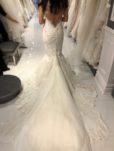 Galia Lahav 'Desiree' size 2 used wedding dress back view on bride