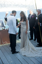 Load image into Gallery viewer, Manuel Mota Ventura Cap Sleeve Beaded Wedding Dress - Manuel Mota - Nearly Newlywed Bridal Boutique - 2
