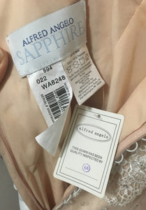 Alfred Angelo '894' size 10 sample wedding dress tags on dress