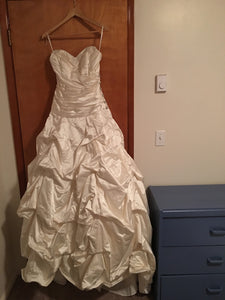 Anne Barge 'Ballgown' size 4 used wedding dress front view on hanger