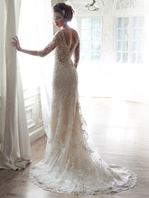 Load image into Gallery viewer, Maggie Sottero &#39;Verina&#39; size 8 used wedding dress back view on model

