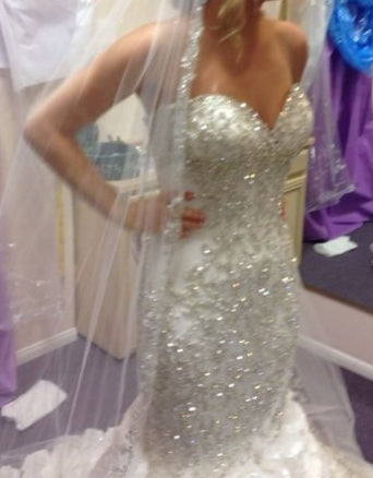 Stephen Yearick 'Crystal Studded Mermaid Dress' - Stephen Yearick - Nearly Newlywed Bridal Boutique - 1