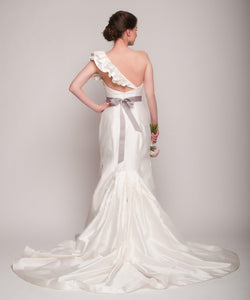 Romona Keveza One Shoulder Fit-N-Flare Gown - Romona Keveza - Nearly Newlywed Bridal Boutique - 5