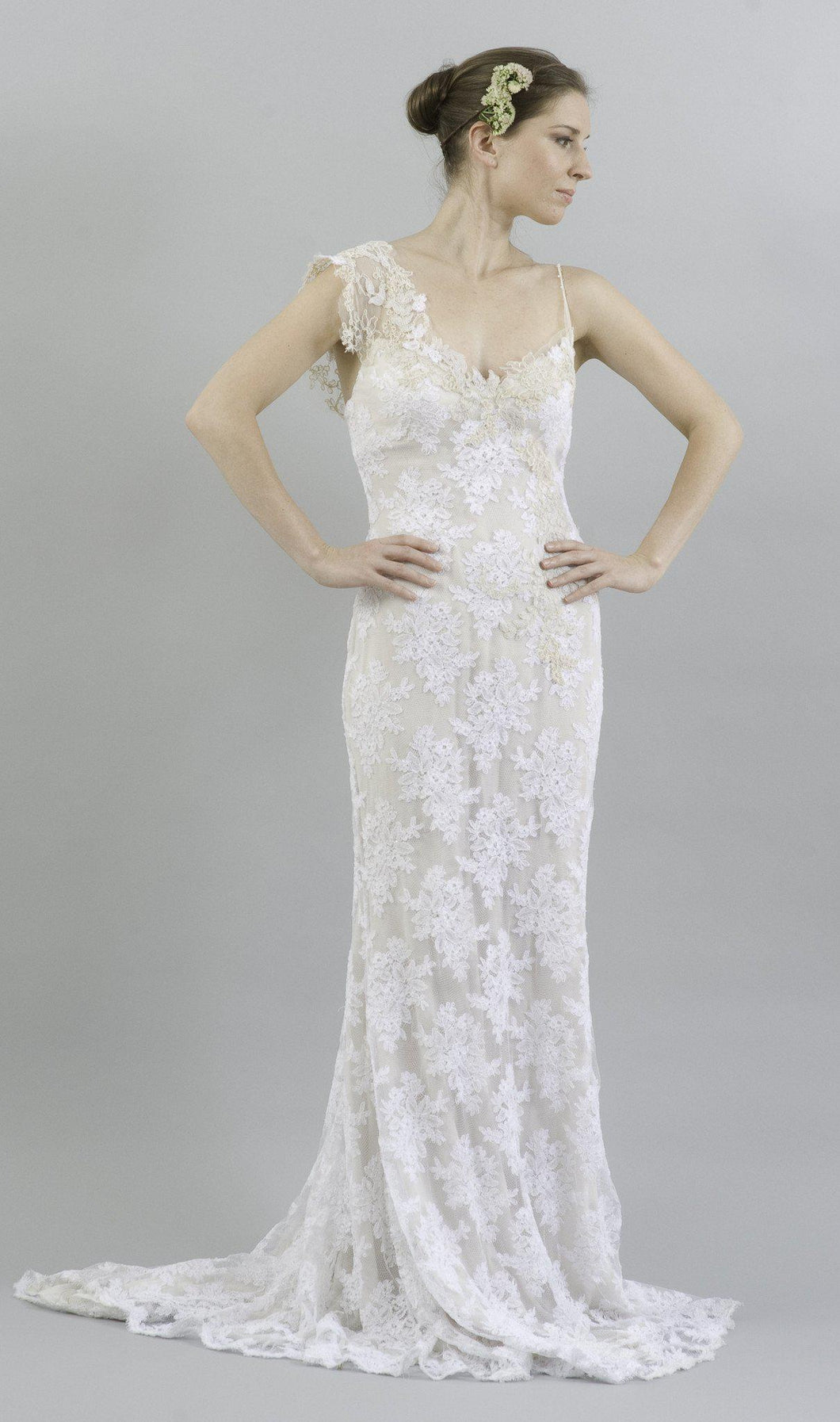 Mira Zwillinger Mary Fitted Lace Dress - Mira Zwillinger - Nearly Newlywed Bridal Boutique - 1