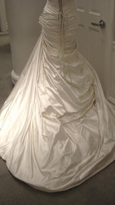 Pnina Tornai Ruched Gown with Floral Inset - Pnina Tornai - Nearly Newlywed Bridal Boutique - 5