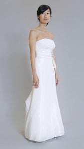 Amsale 'Aubrey' Strapless Silk Gown - Amsale - Nearly Newlywed Bridal Boutique - 4