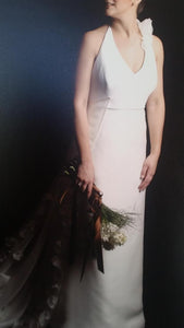 Amarildine 'Custom' size 6 used wedding dress front view on bride