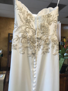 Casablanca '2202' size 2 new wedding dress back view on hanger