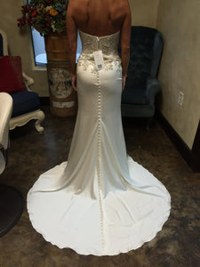 Casablanca '2202' size 2 new wedding dress back view on bride