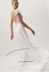 St. Patrick 'Roosevelt' size 6 used wedding dress back view on model
