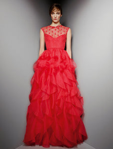 Valentino Lace & Ruffled Silk Organza Wedding Dress - Valentino - Nearly Newlywed Bridal Boutique - 6