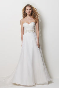 Watters Carmel Silk Organza Gown - Watters - Nearly Newlywed Bridal Boutique - 4