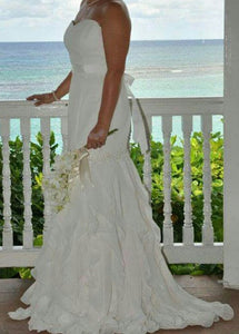 Eden Bridal Ruffled Gown - eden bridal - Nearly Newlywed Bridal Boutique - 1