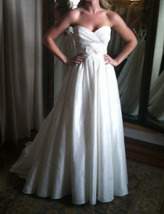 Wtoo Silk Taffeta Mimi Strapless Wedding Dress - Wtoo - Nearly Newlywed Bridal Boutique - 5