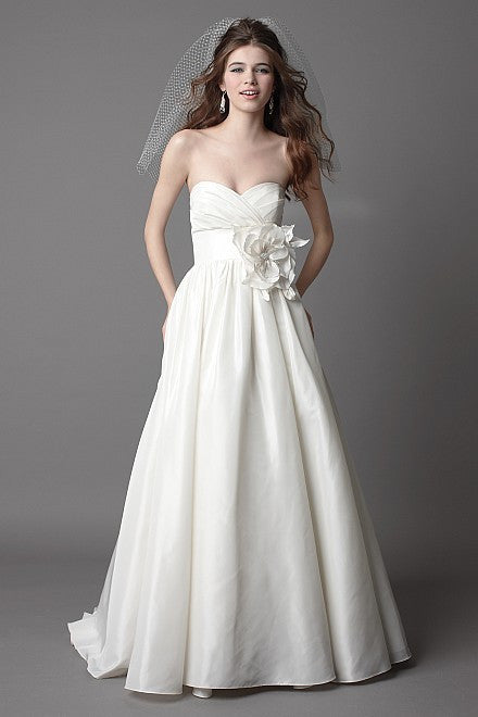Wtoo Silk Taffeta Mimi Strapless Wedding Dress - Wtoo - Nearly Newlywed Bridal Boutique - 1