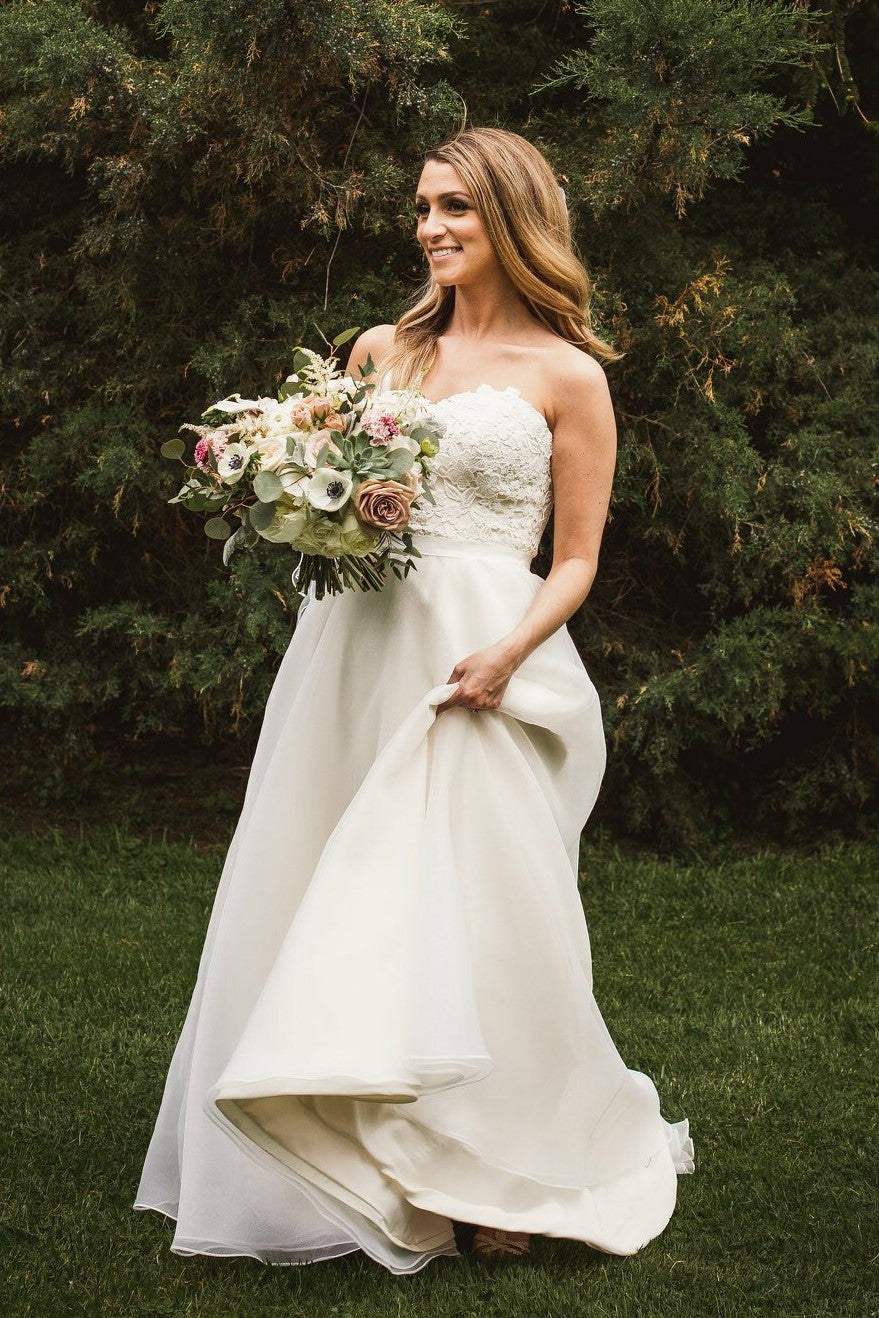 Barbra Allin 'Strapless A-Line Wedding Dress'
