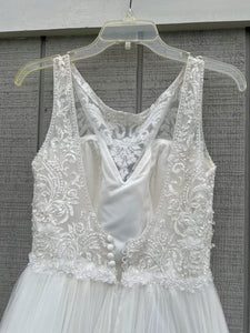 Ellis Bridal 'Sleeveless Beaded Lace A-Line Wedding Dress'