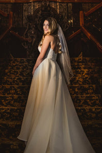 Barbra Allin 'Strapless A-Line Wedding Dress'