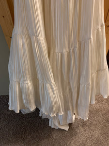 BHLDN 'Valerie Flutter-Sleeve Pleated Satin Wedding Gown'