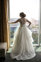 Load image into Gallery viewer, Flowy Tiered Ball Gown &amp; Short Sleeve Lace Bolero

