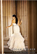 Load image into Gallery viewer, Modern Trousseau &quot;Mika&quot; size 6 used wedding dress back view on bride
