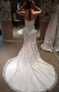 Maggie Sottero 'Chesney' size 2 used wedding dress back view on bride