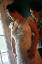 Load image into Gallery viewer, Maggie Sottero &#39;1262&#39; size 6 used wedding dress front view on bride
