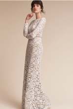 Load image into Gallery viewer, BHLDN &#39;Medallion&#39; size 4 used wedding dress front view on model
